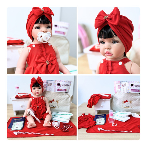 Boneca Bebê Reborn Original Enxoval Completo Promoção Lindo