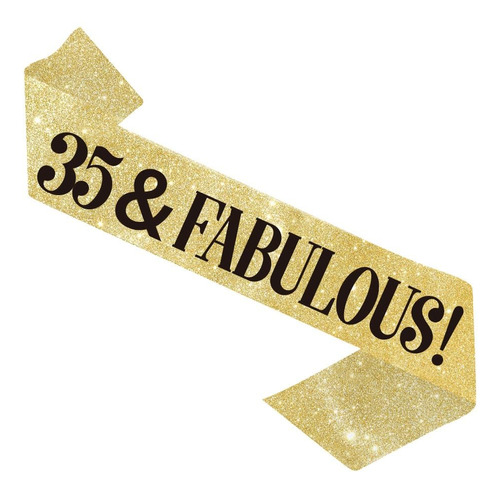 Banda Cumpleaño 35 «35 Fabulous » Para Mujer Hombr Regalo