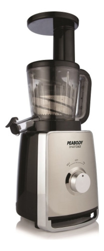 Juguera eléctrica Peabody PE-SJ25IX Slow Juicer acero inoxidable y negra 220V con accesorios