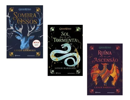 2 Livros Sombra E Ossos + Livro Sol E Tormenta Netflix em Promoção