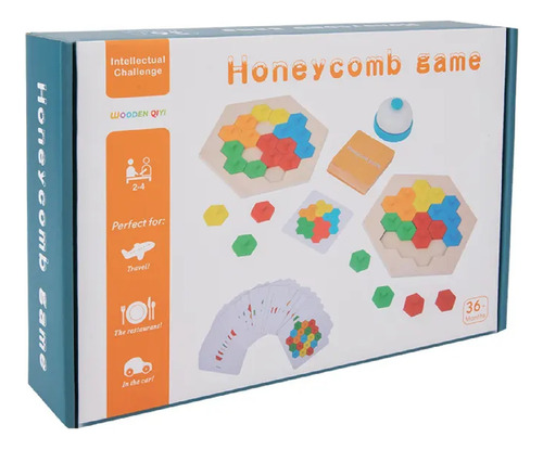 Mosaico Lógico Puzzle Honeycomb Combinación De Colores -387