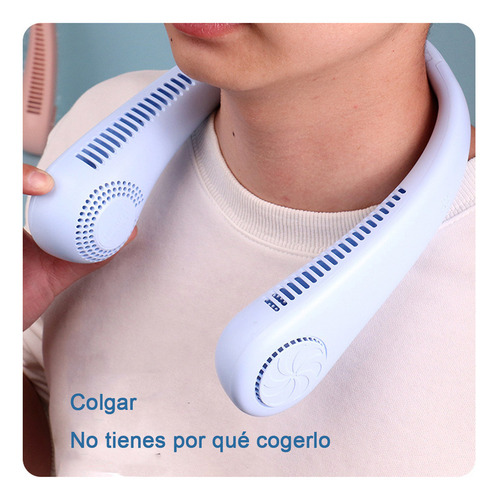 Ventilador Portátil Cuello Flexible 3 Velocidades Recargable Color Rosa