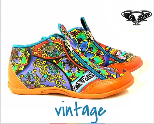 Imagen 3 de 4 de Zapatillas Botita Te Para Tres Diseños Modernos 2 Cierres
