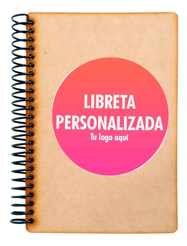 10 Libretas For. Francesa Personalizadas Ecologicas Mdf Lb03