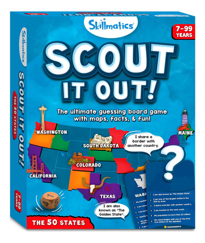 Jogo De Tabuleiro Skillmatics - Scout It Out 50 States, Jogo