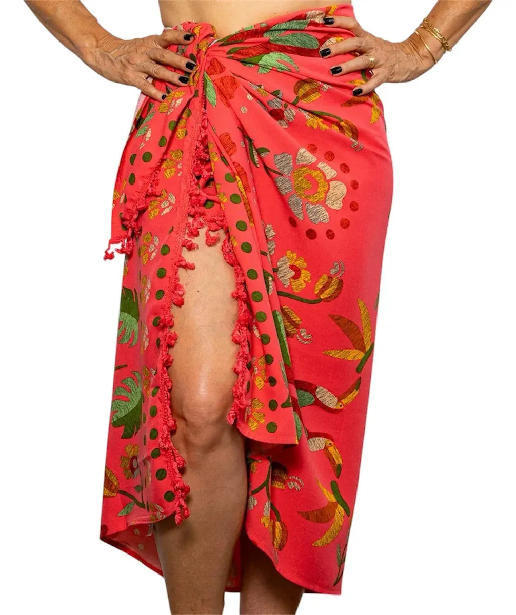 Canga Viscose Estampada Saída De Praia Biquini Verão Pareô Cor Estampa 22 Tamanho 1,00 x 1,50