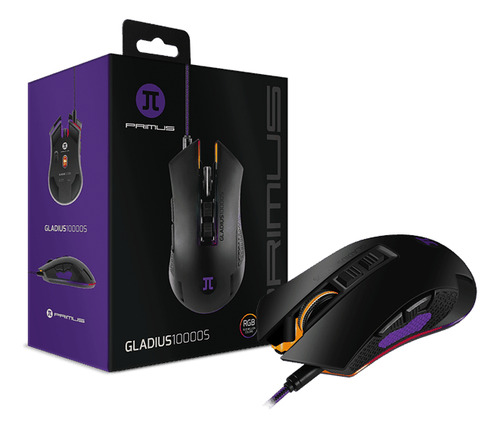 Mouse Gamer Primus Gladius10000s Rgb 10000dpi 7 Botones