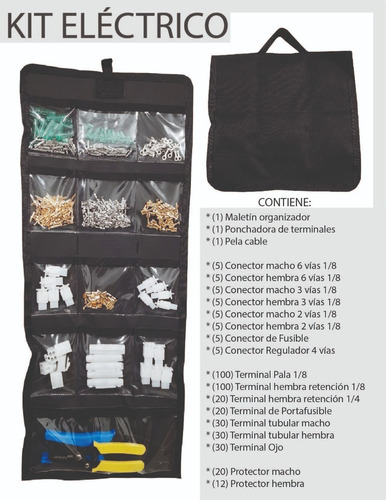 Kit Electrico Mecanicos Herramientas Conectores Terminales