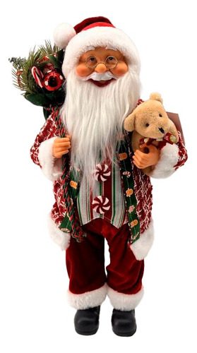 00101757 Santa 45cm Oso Chaqueta Dulces