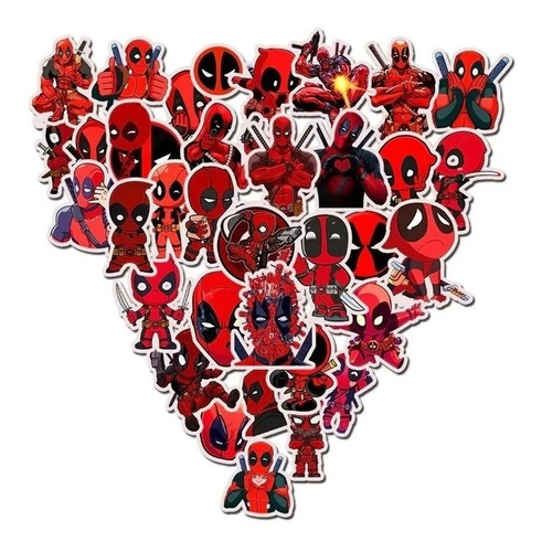 Stickers Autoadhesivos - Deadpool (50 Unidades)