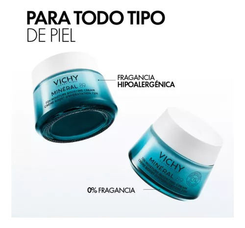 Crema Facial Hidratante Sin Perfume Mineral 89 Vichy 50 Ml