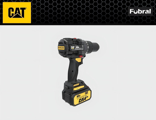 Taladro A Batería Caterpillar 18volt Con Percutor Dx12 Color Negro Frecuencia 50Hz