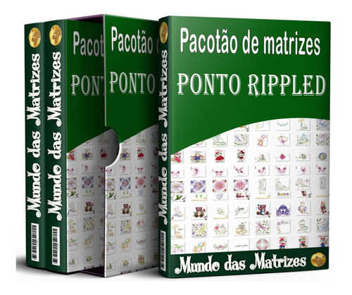 Ponto Rippled Matrizes Para Bordados Pacotão 2168 Matrizes