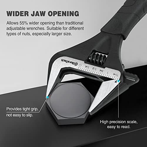 Llave Ajustable De 8 Pulgadas Duratech, Con Amplia Apertura