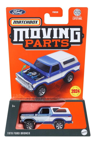 Matchbox 1978 Ford Bronco, Piezas Moviles [azul/blanco]