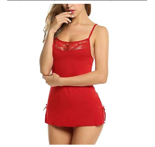 Lencería Roja Sexy De Encaje Ropa Interior Babydoll  Colales