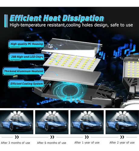 Luces De Garaje De 260 W 26000 Lm, Paquete De 6 Luces Led