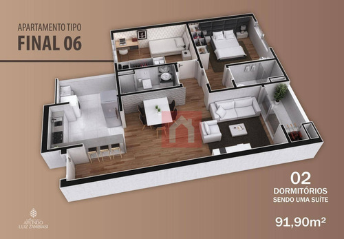 Imagem 3 de 3 de Apartamento À Venda, 75 M² Por R$ 301.330,00 - São Cristóvão - Lajeado/rs - Ap1962