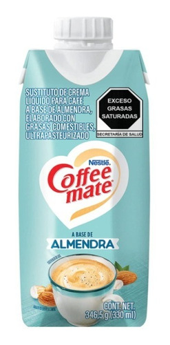 Coffee Mate Almendra Sustituto Crema Para Café 330ml Líquido