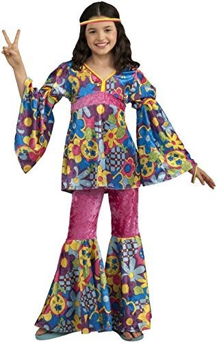 Disfraz Flor Hippie Niño, Large