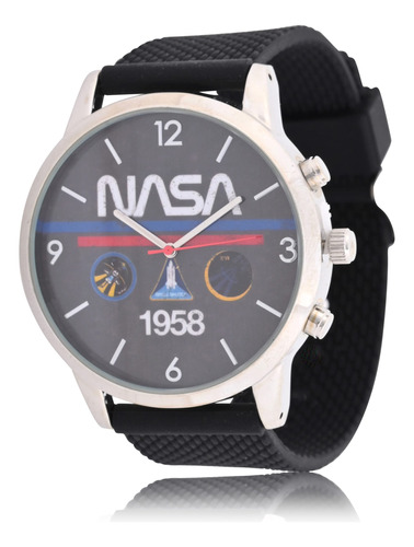 Reloj Analógico Nasa Para Hombre Correa Silicona Esfera Cris