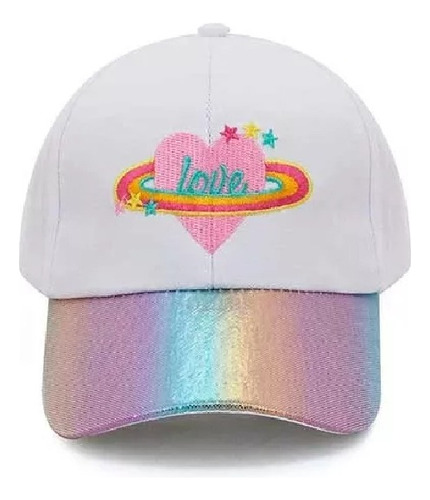 Gorra Cap Con Visera Trendy Metalizada Multicolor Infantil