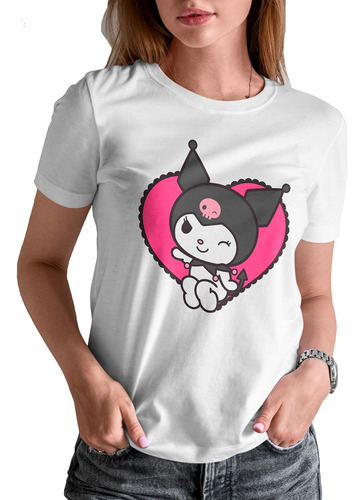 Blusa / Playera Kuromi Kawaii Hello Kitty Para Mujer #156