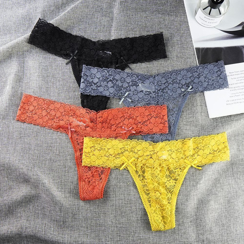 6 Piezas De Encaje Talla Grande G String Mujer Bragas Ropa I