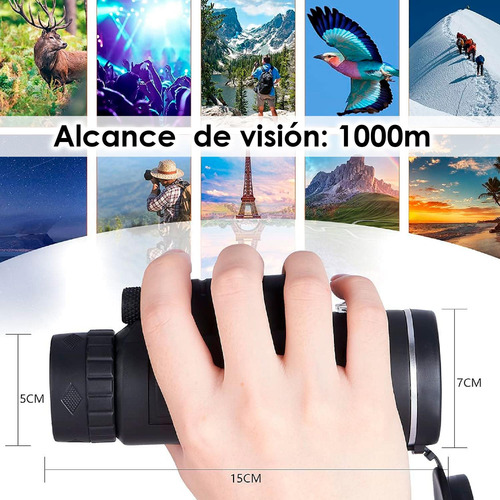 Monocular Terrestre Vak 40x60 Hd Impermeable Tripie Soporte