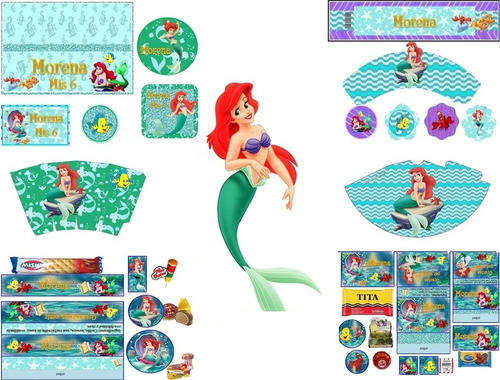 Kit Imprimible Para Tu Fiesta De La Sirenita Ariel Kit Imprimible Para Tu Fiesta De La Sirenita Ariel