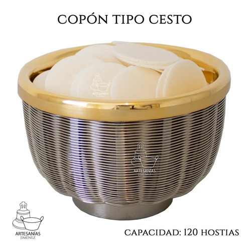 Imagen 5 de 5 de Cesto Copon Liturgico 120 Hostias