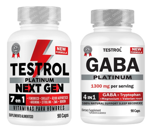 Testrol Next Gen Platinum + Gaba Platinum  90 Caps
