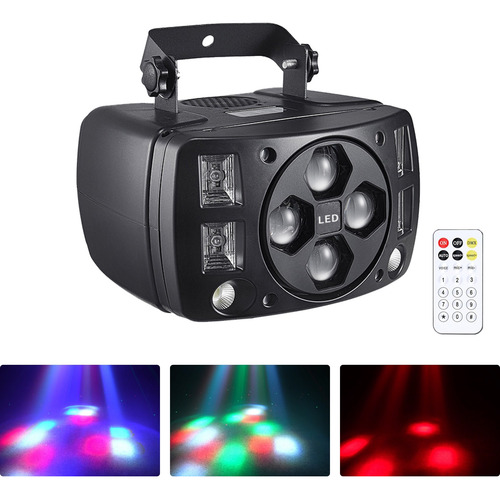 Luz Led De Fiesta 3 En 1 Con Láser Y Efecto Estroboscópico