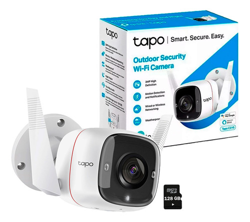 Cámara De Vigilancia Wi-fi Tp-link Tapo C310 3mp + Sd 128gb