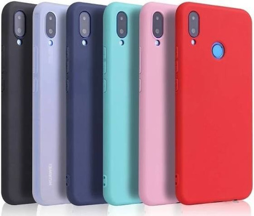 Kit Fundas Siliconcase Huawei P20lite + Vidrio, Siliconados.