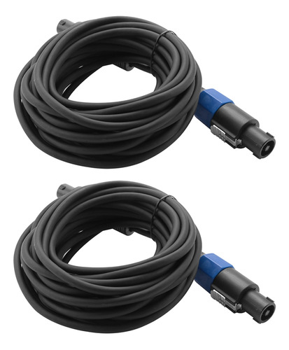 Paquete De 2 Cables Speakon A Speakon Macho De 25 Pies, Prof