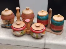 Comprar Azucareras Yerberas De Madera Decoración X Unidad