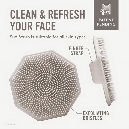 Sud Scrub® Exfoliante Facial De Silicona Antimicrobiana, 1 P