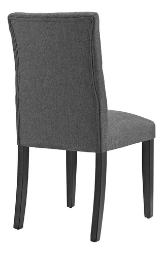 Sillas De Comedor Tapizadas Modernas Gris Capitoné 2 Unidade