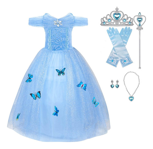 Gjdamfd Disfraz Para Niñas Vestidos De Princesa De Mariposa 