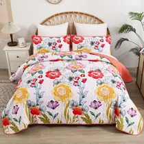 Comprar Juego De Edredón Floral Tamaño King, Colcha De Ensueño D.