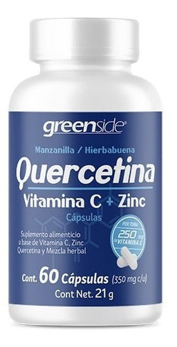 Quercetina Vitamina C + Zinc 60 Cápsulas Greenside