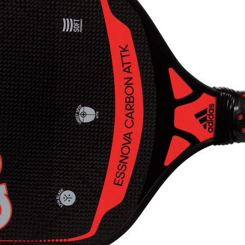 Paleta Pickleball adidas Essnova Carbon Attk Soft Performanc Color Negro/rojo
