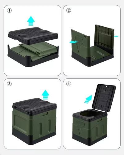 Inodoro Para Camping Plegable Baño Portátil Viaje Retráctil