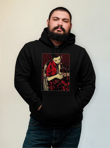 Sudadera Talla Amplia Para Rockeros Placebo 2xl Logotipo