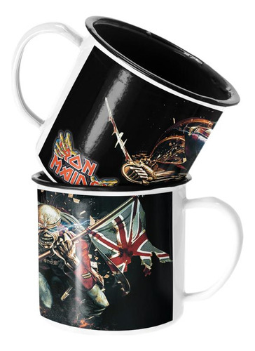 Taza Enlozada Lechera Iron Maiden Clasico