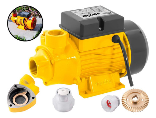 Bomba periférica monofásica Vonder Bomba Periferica BPV 375 0.5cv cor amarelo 60Hz 127V/220V