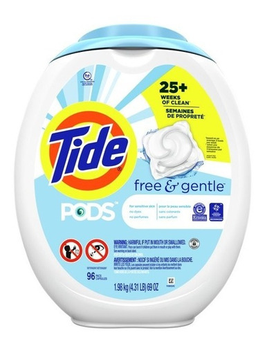 Tide Pods Free & Gentle, 96 Ct Laundry Detergent Pacs