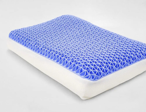 Almohada Estándar Spring Air 3dreams Estructura 3dimensiones Color Azul Con Blanco