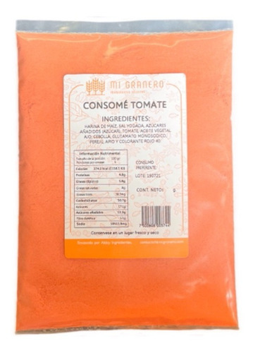Sazonador Consomé Tomate Condimento 10 Kilos